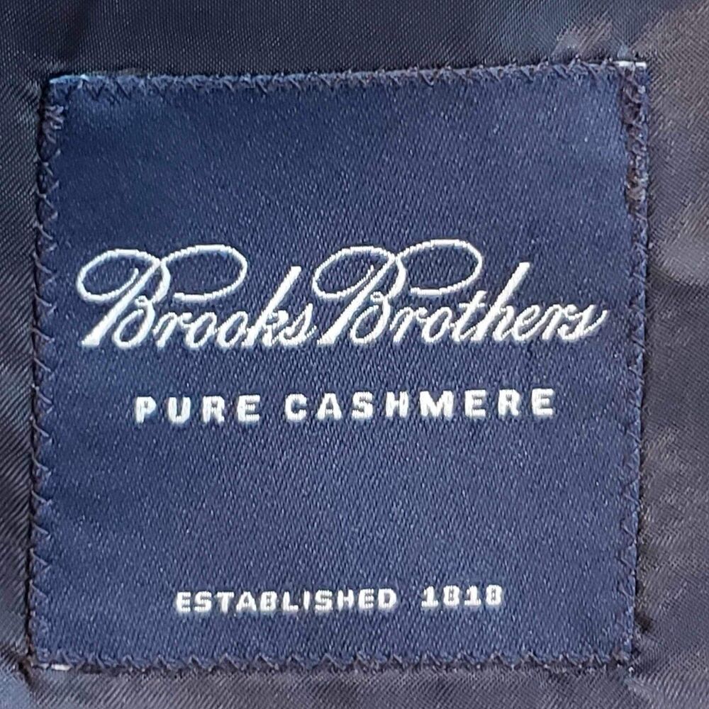Brooks Brothers Loro Piana Cashmere Mens Blazer 45 L Sport Coat Jacket Suit Blue - Picture 9 of 16